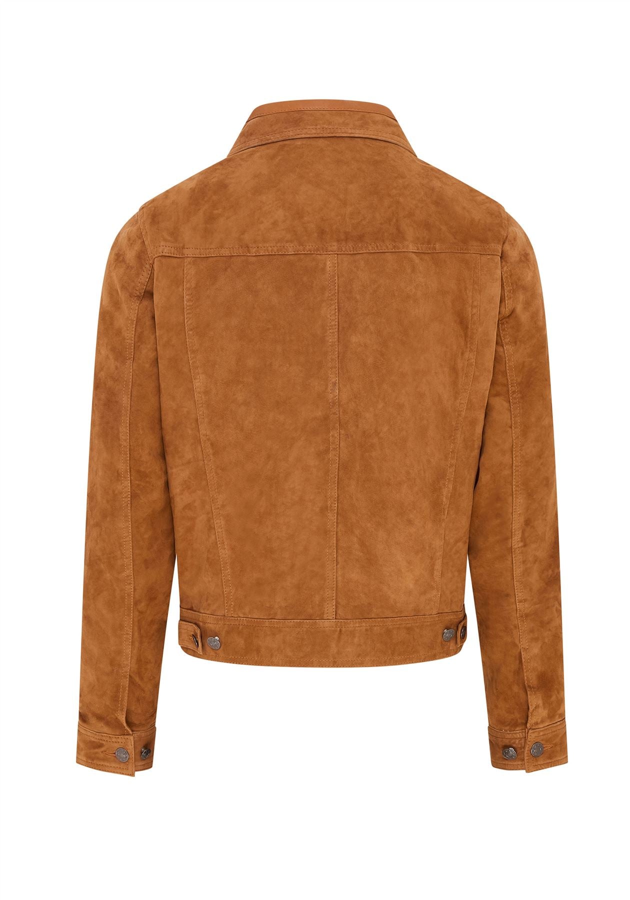 Mens Goat Suede Leather Jeans Jacket- Nurmes