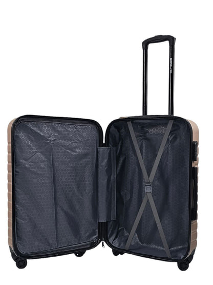 Lightweight Gold Hard Shell ABS Suitcase Set Luggage Travel Trolley Cabin Cases