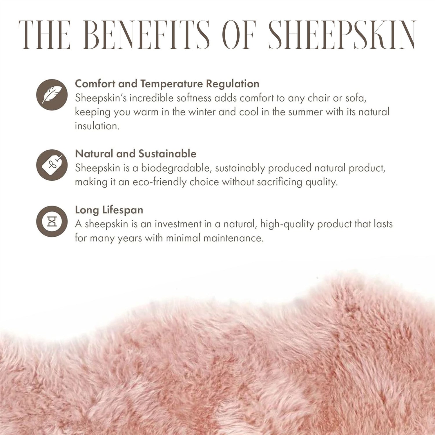 Genuine Sheepskin Double Natural Fluffy Silky Soft Real Wool Rug