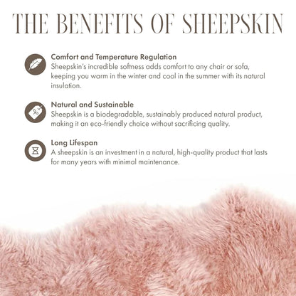 Genuine Sheepskin Double Natural Fluffy Silky Soft Real Wool Rug