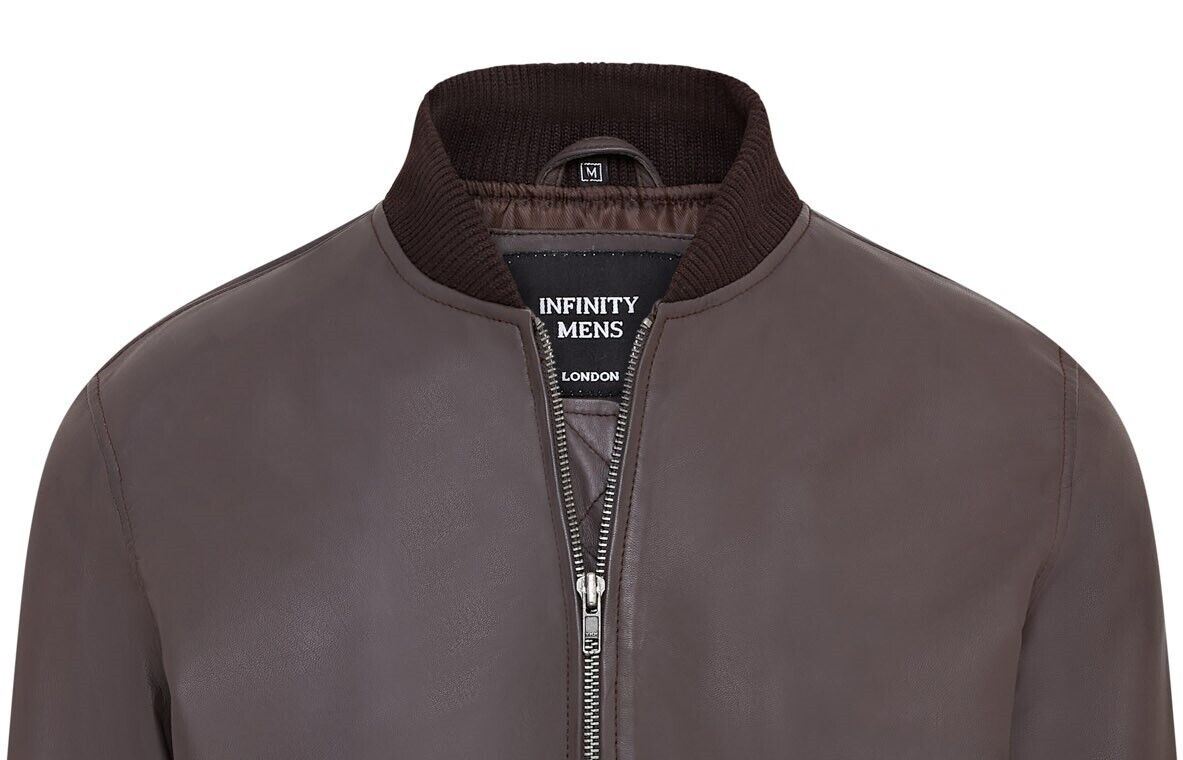 Mens Soft Leather MA-1 Varsity Bomber Jacket  - Uppingham