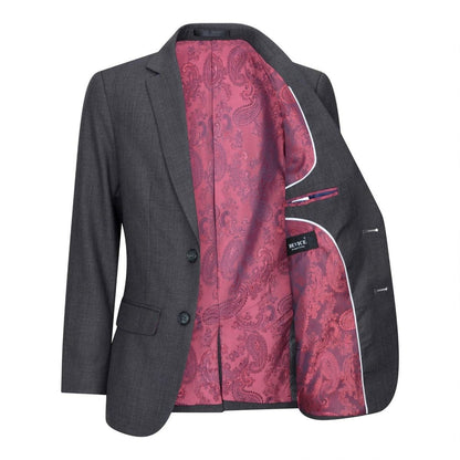 Boys 3 Piece Charcoal Grey Classic Retro Suit