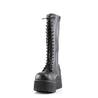 Demonia Trashville 502 Black Vegan Leather Platform Boots