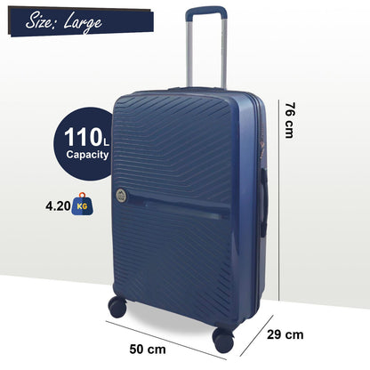 Abbeville Large Hard Shell Suitcase in Navy