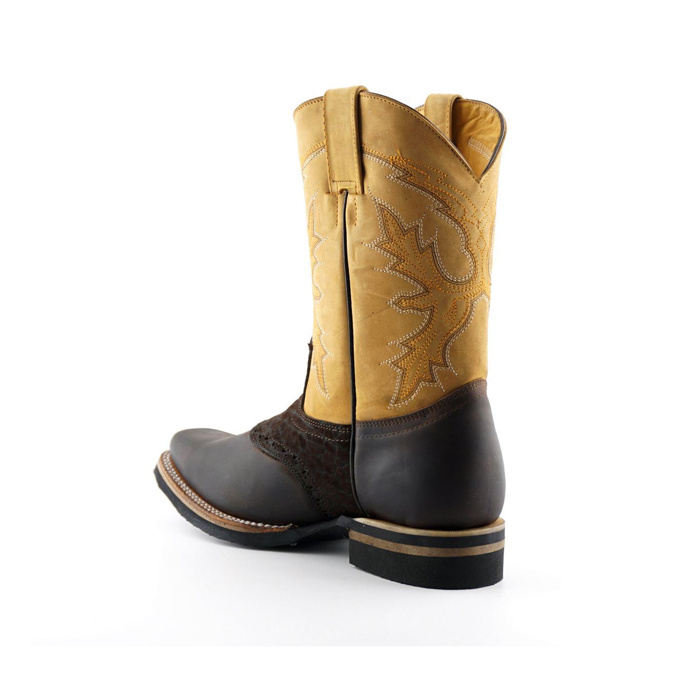 Grinders Tan Leather Cowboy Chelsea Boots- Frontier