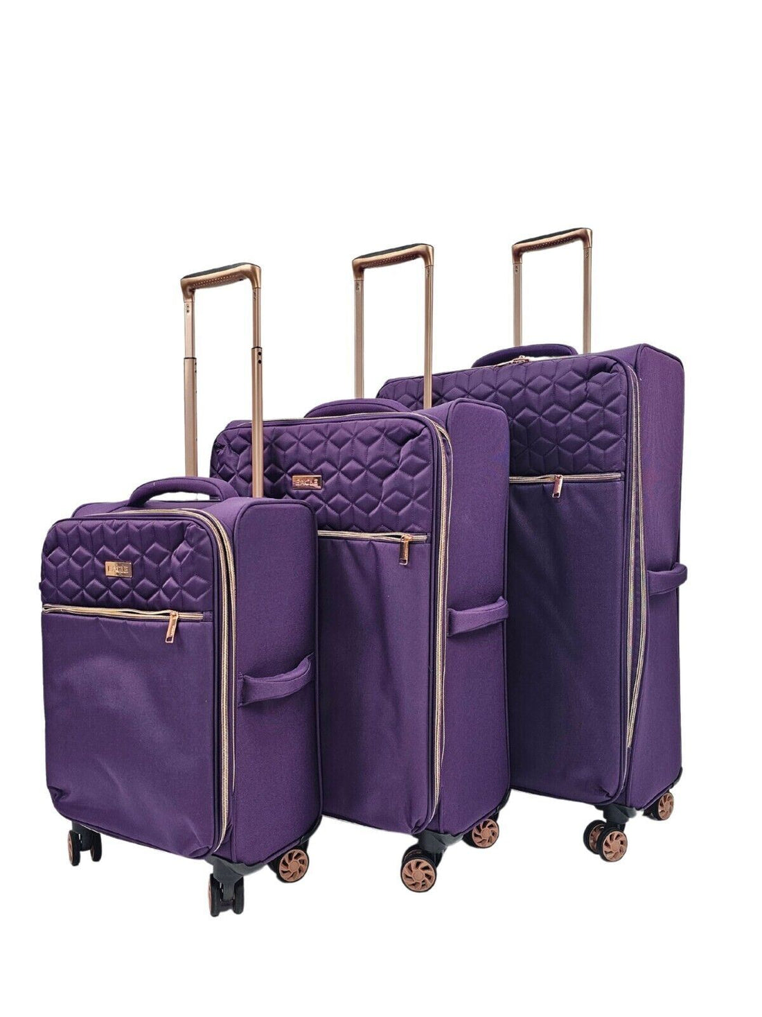 Birmingham Set of 3 Soft Shell Suitcase in Purple