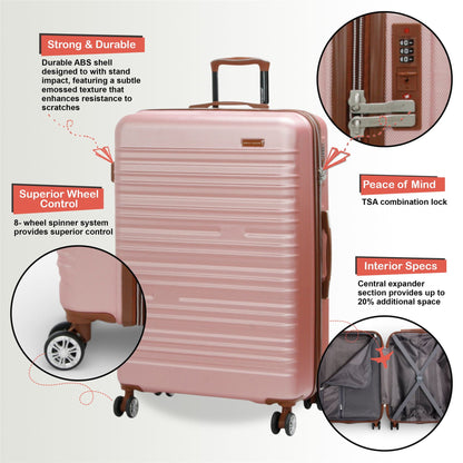 Armidale Set of 3 Hard Shell Suitcase in Golden