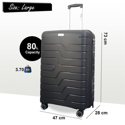 Kariya Large Hard Shell Suitcase in Black