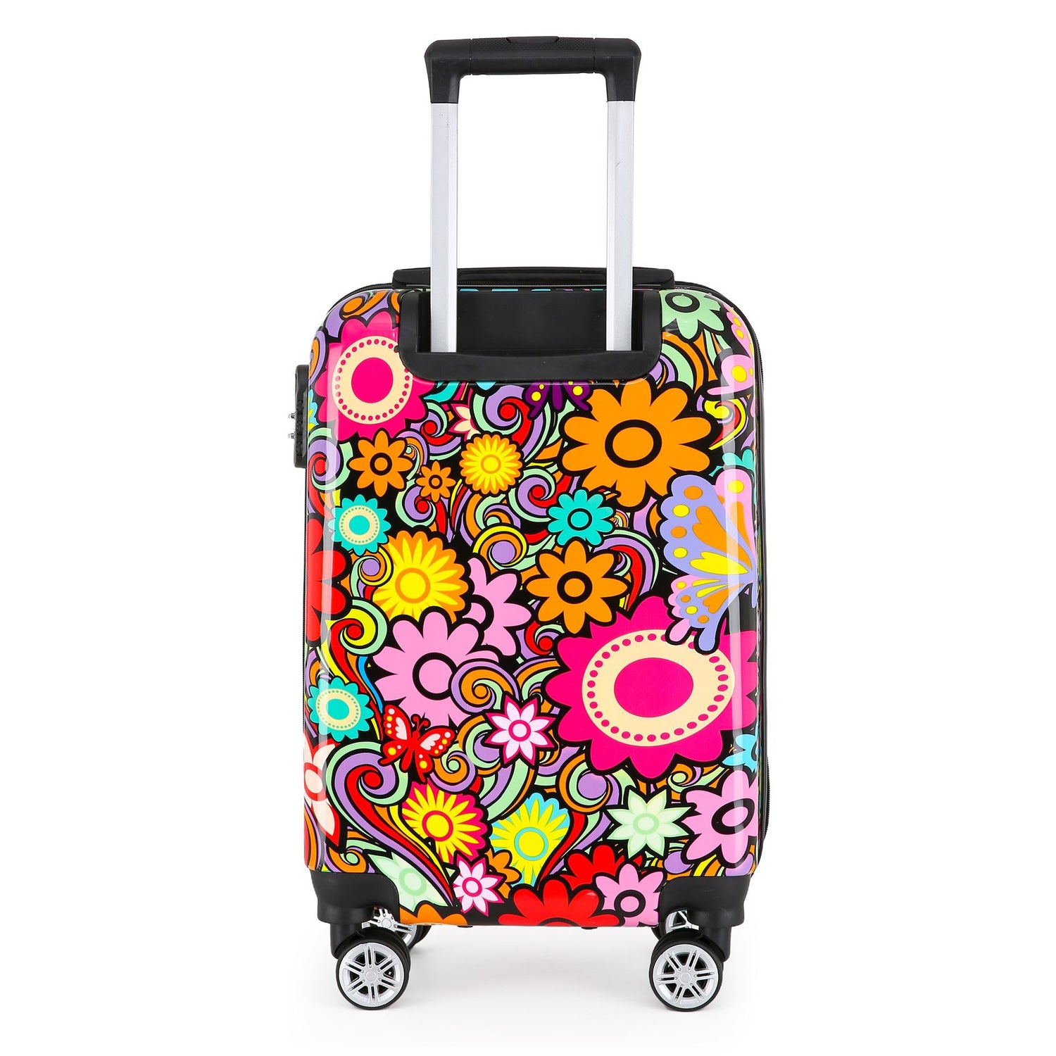 Hard Shell Printed Cabin Suitcase 35 x 23.5 x 56 cm Luggage Suitable for Easyjet, Ryanair, Wizzair