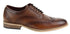 Mens Classic Oxford Brogue Shoes in Patterned Tan Leather - Upperclass Fashions 