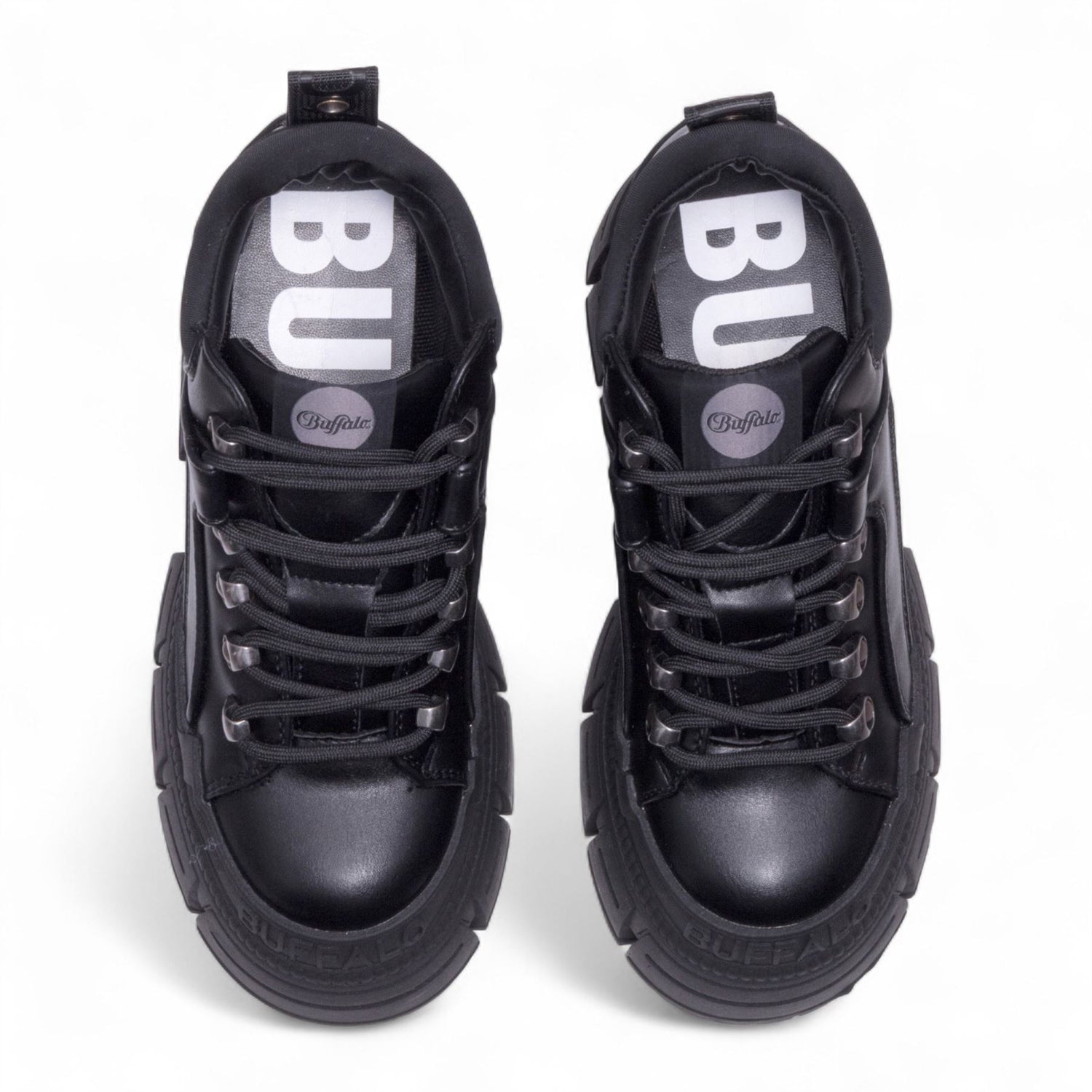 Buffalo Womens Chunky Platform Black Gothic Ankle Boots - Gospher Hike-Lo