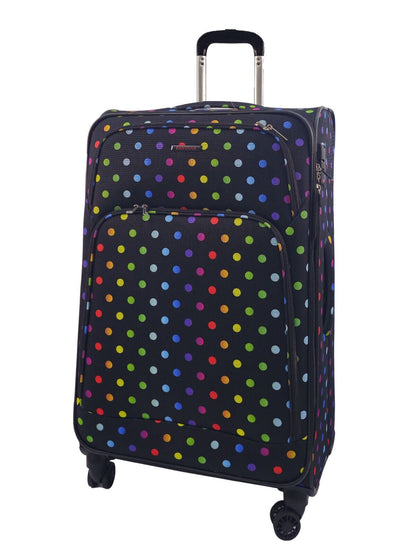 Ashville Large Soft Shell Suitcase in Dots
