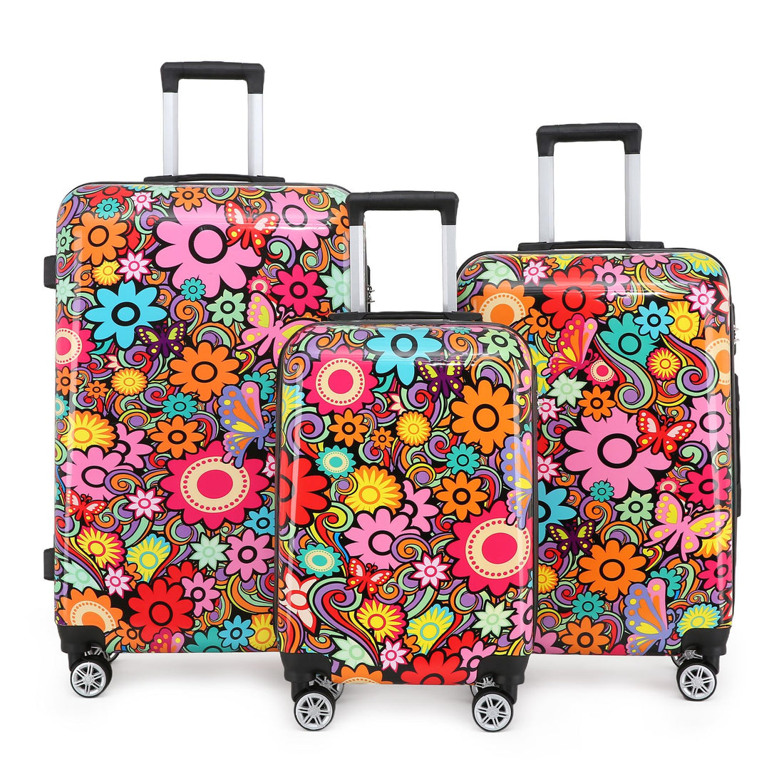 Congleton Set of 3 Hard Shell Suitcase in Flower