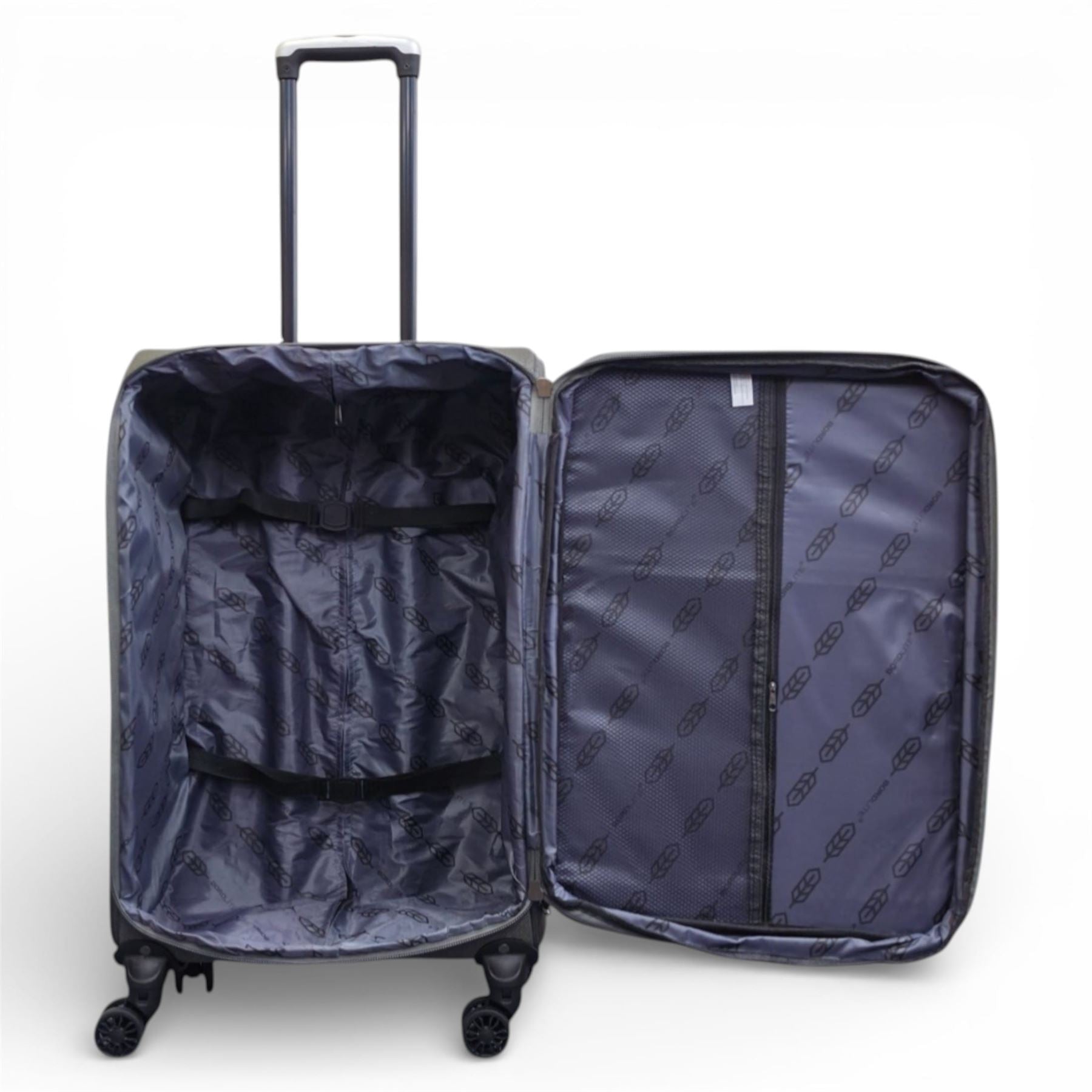 Nagoya Medium Soft Shell Suitcase in Grey