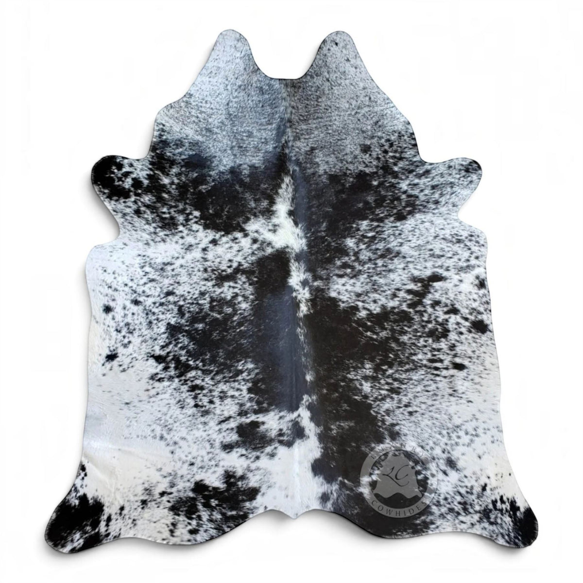 Genuine Cowhide Natural Leather Hairon Rug - Salt &amp; Papper