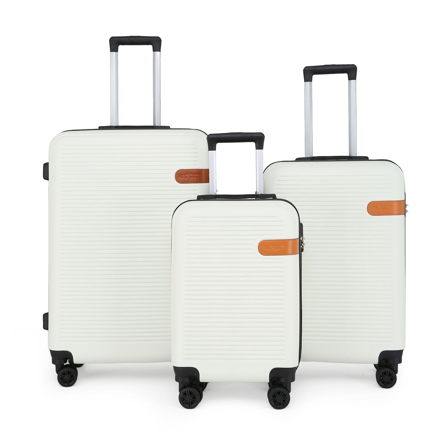 Calgary Set of 3 Hard Shell Suitcase in Cream