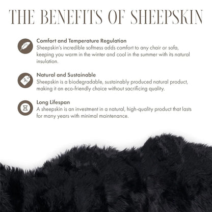 Genuine Sheepskin Quad Natural Fluffy Silky Soft Real Wool Rug