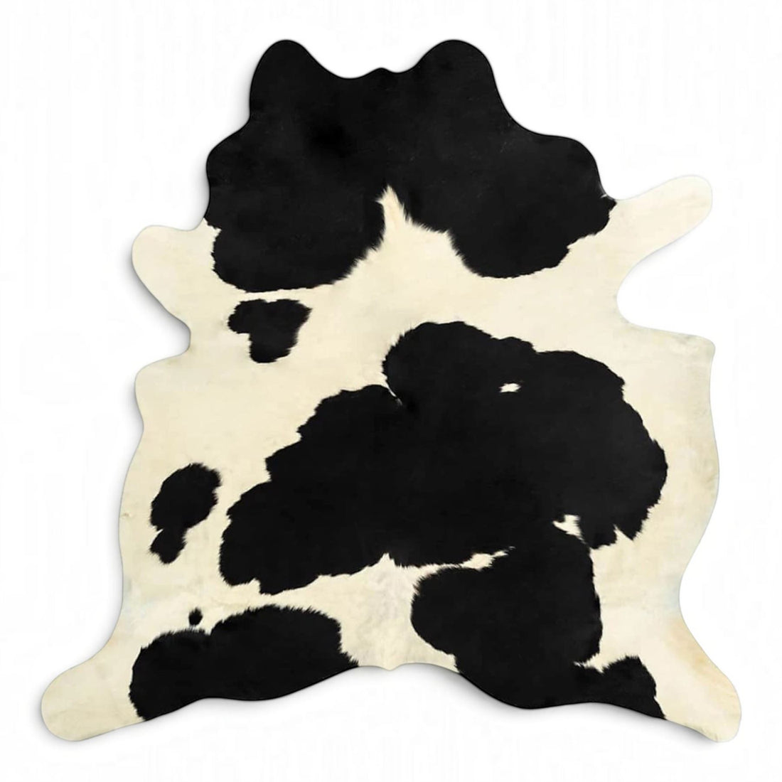 Natural Cow Leather Black White Cowhide Hairon Rug