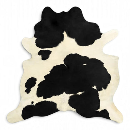 Natural Cow Leather Black White Cowhide Hairon Rug