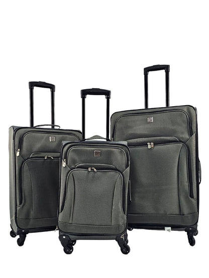 Coaling Set of 3 Soft Shell Suitcase in Grey