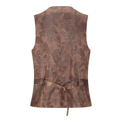 Boys 3 Piece Cream Tweed Check Vintage Retro Suit