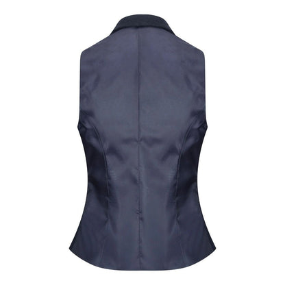 Womens 1920s Navy Blue Wool Classic Retro Vintage Waistcoat