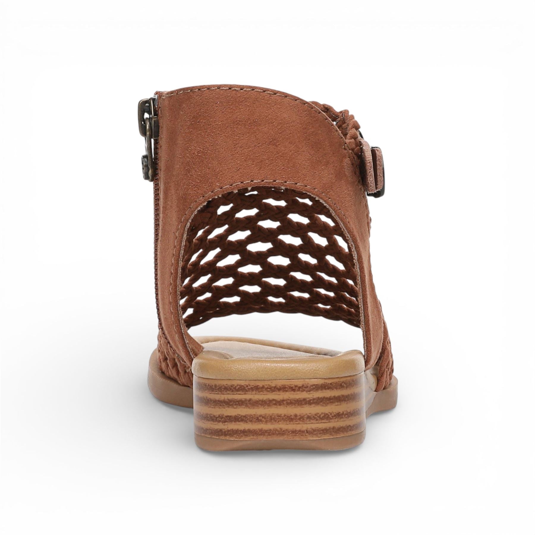 Blowfish Malibu Womens Cognac Brown Weave Micro Wedge Sandals - Anuella
