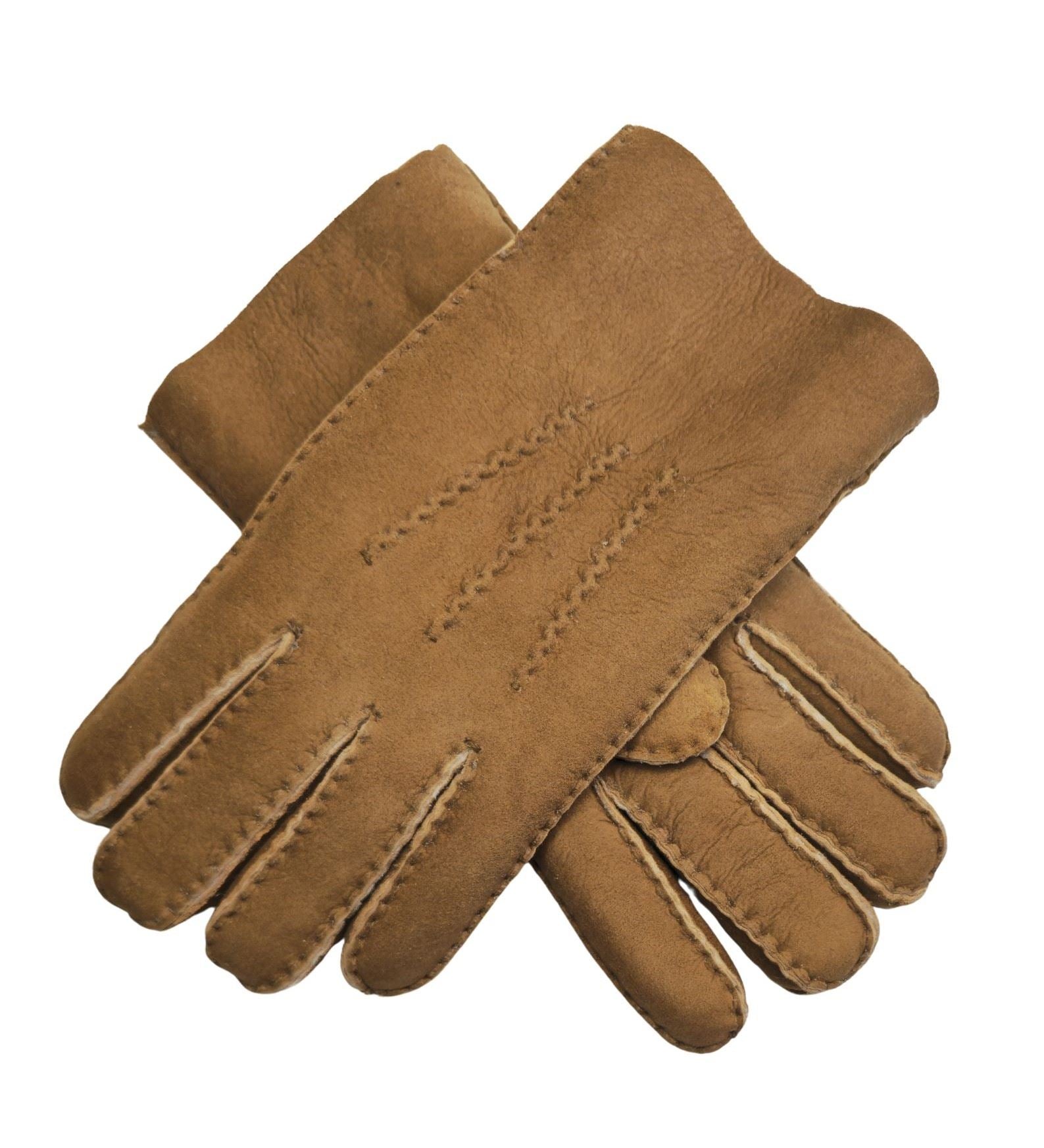 Mens Luxury Sheepskin Suede Leather Gloves