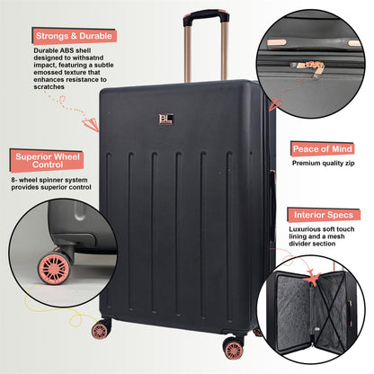 Columbia Large Soft Shell Suitcase in Black
