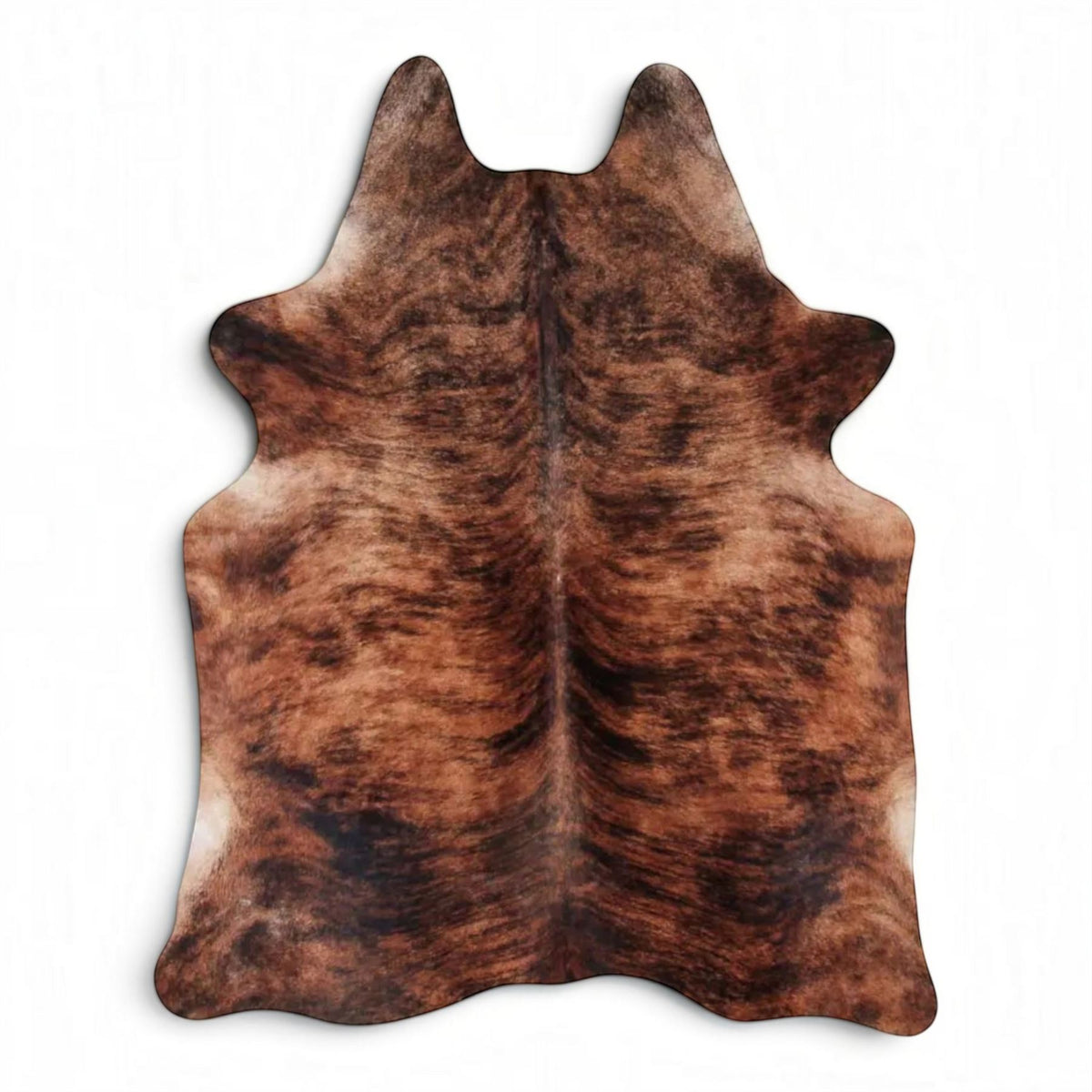 Natural Cow Leather Cowhide Hairon Rug - Dark Brindle