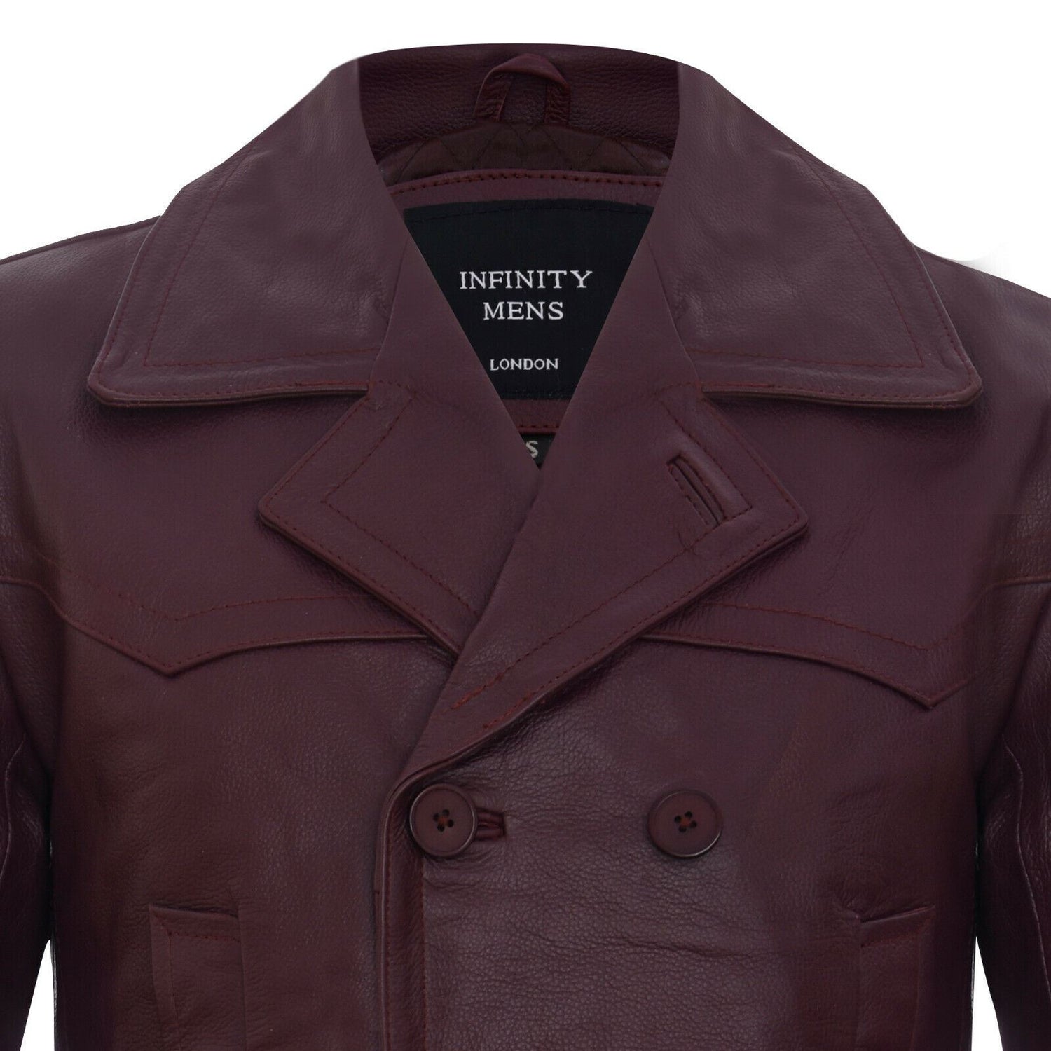 Mens Leather CowHide German Peacoat-Epping