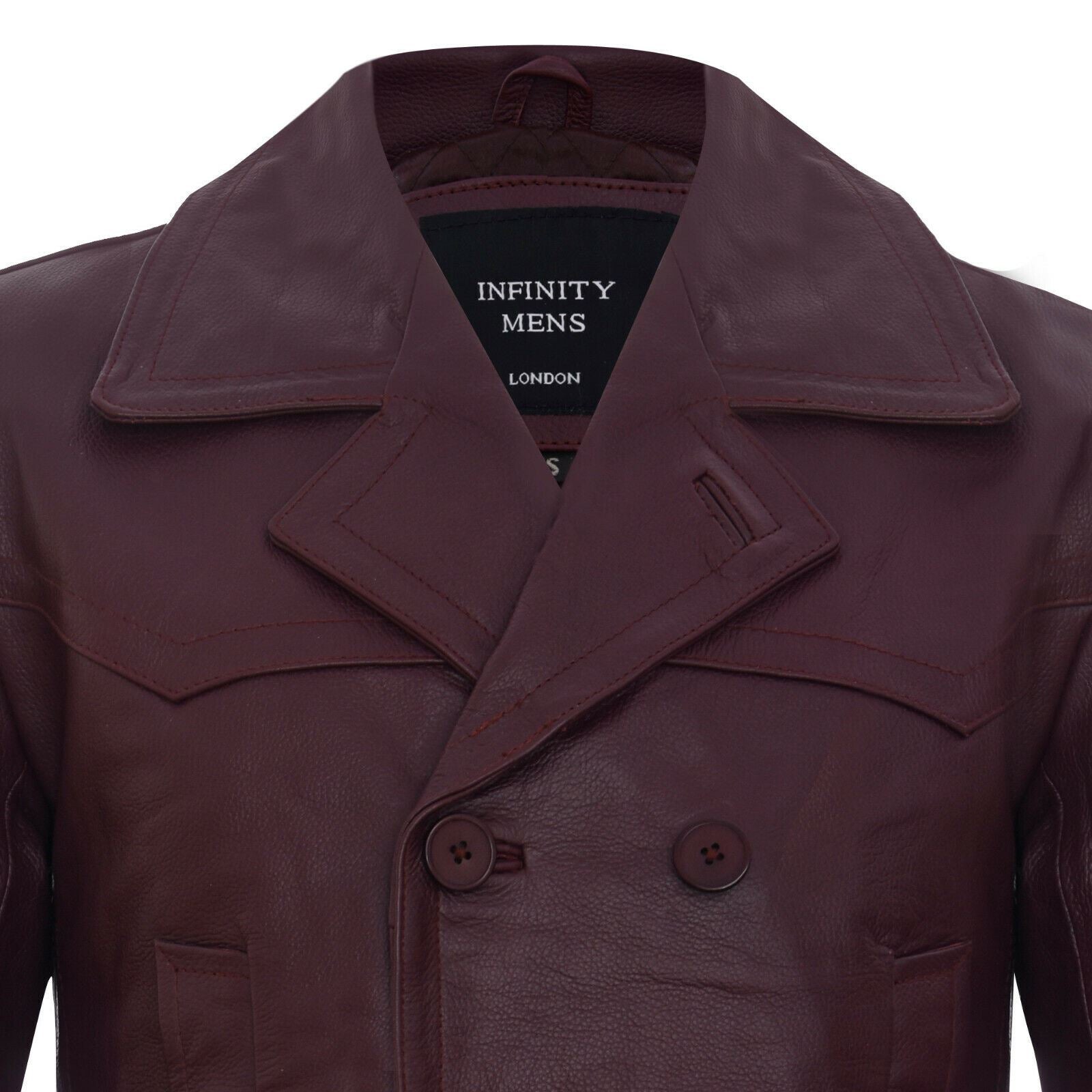 Mens Leather CowHide German Peacoat-Epping
