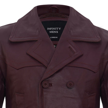 Mens Leather CowHide German Peacoat-Epping