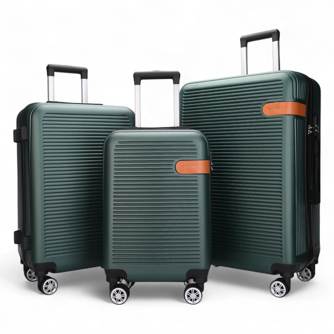 Calgary Set of 3 Hard Shell Suitcase in Emerald Green