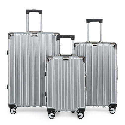 Airdrie Set of 3 Hard Shell Suitcase in Silver