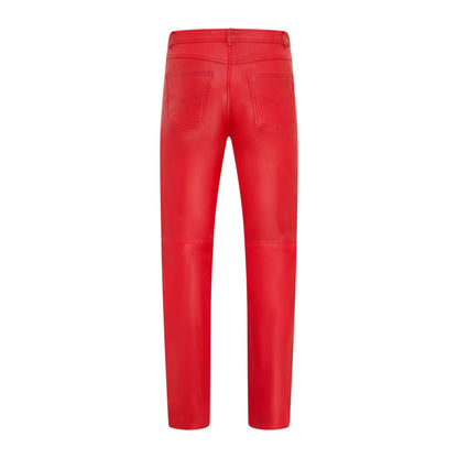 Mens Lamb Leather 501 Biker Jeans - Istanbul