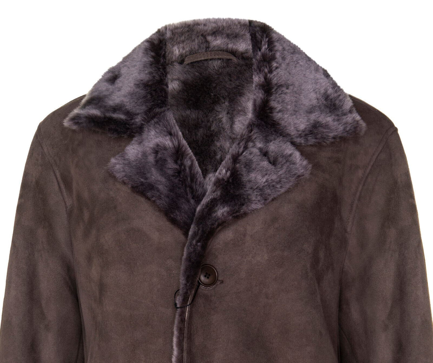 Mens Suede Sheepskin Classic Car Coat-Littlehampton