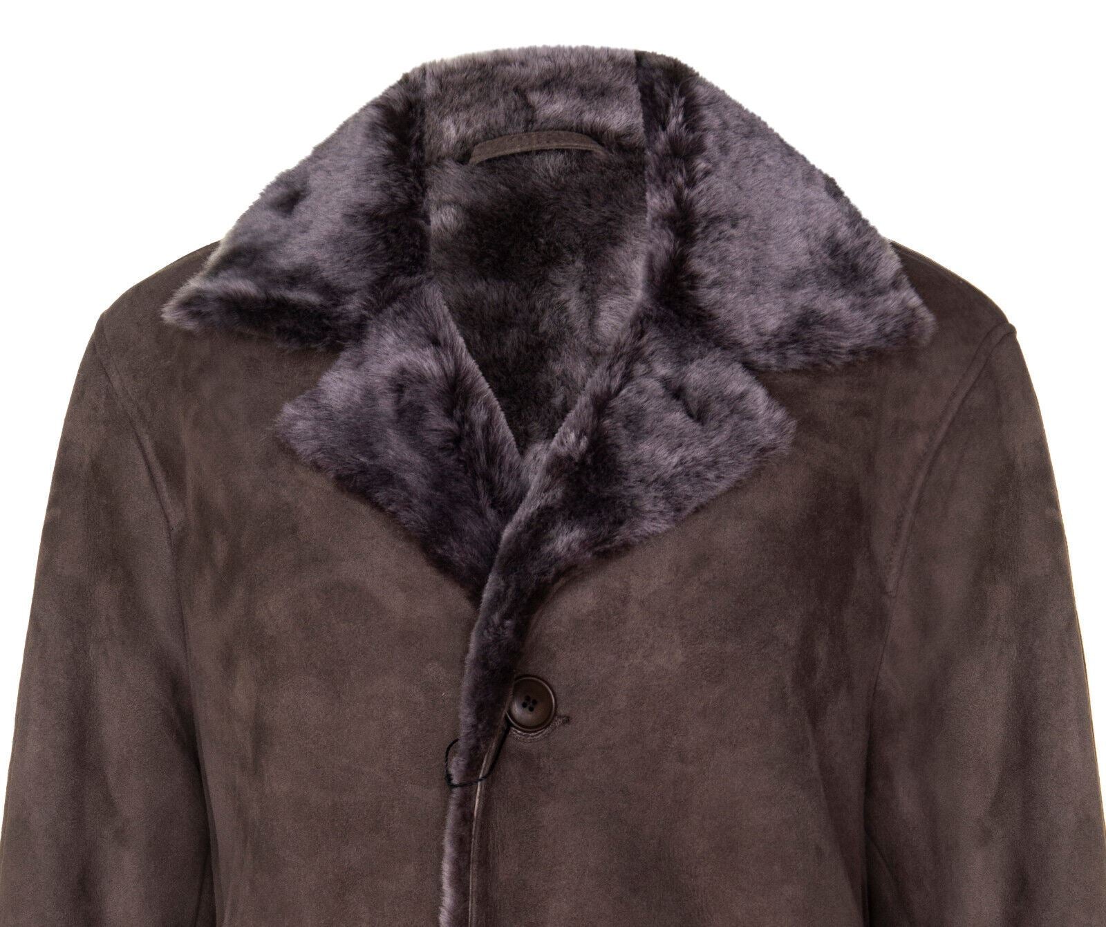 Mens Suede Sheepskin Classic Car Coat-Littlehampton