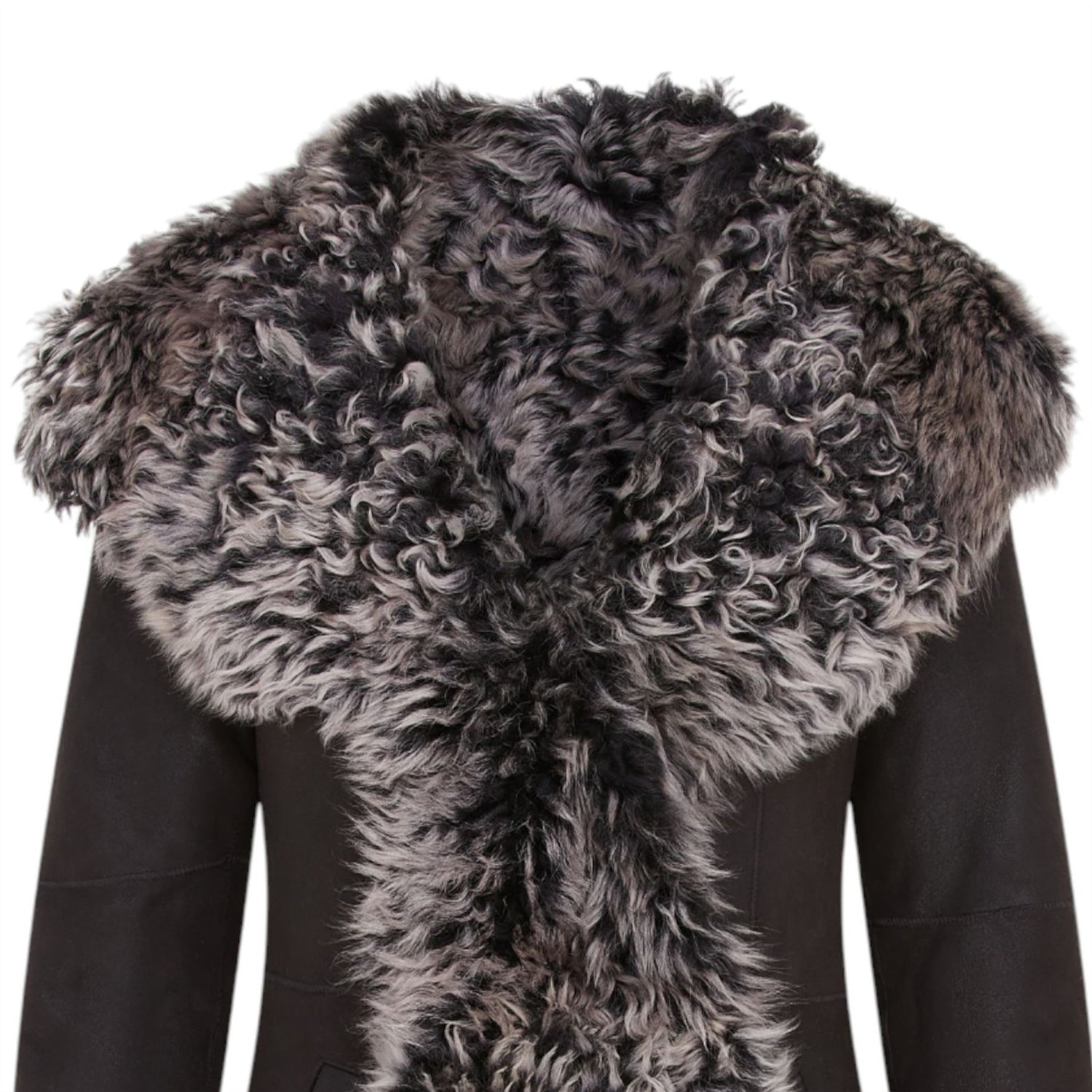 Womens Toscana Sheepskin Leather Hooded Trench Coat - Coast