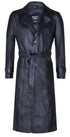 Mens Long Leather Trench Overcoat-Fleetwood - Upperclass Fashions 