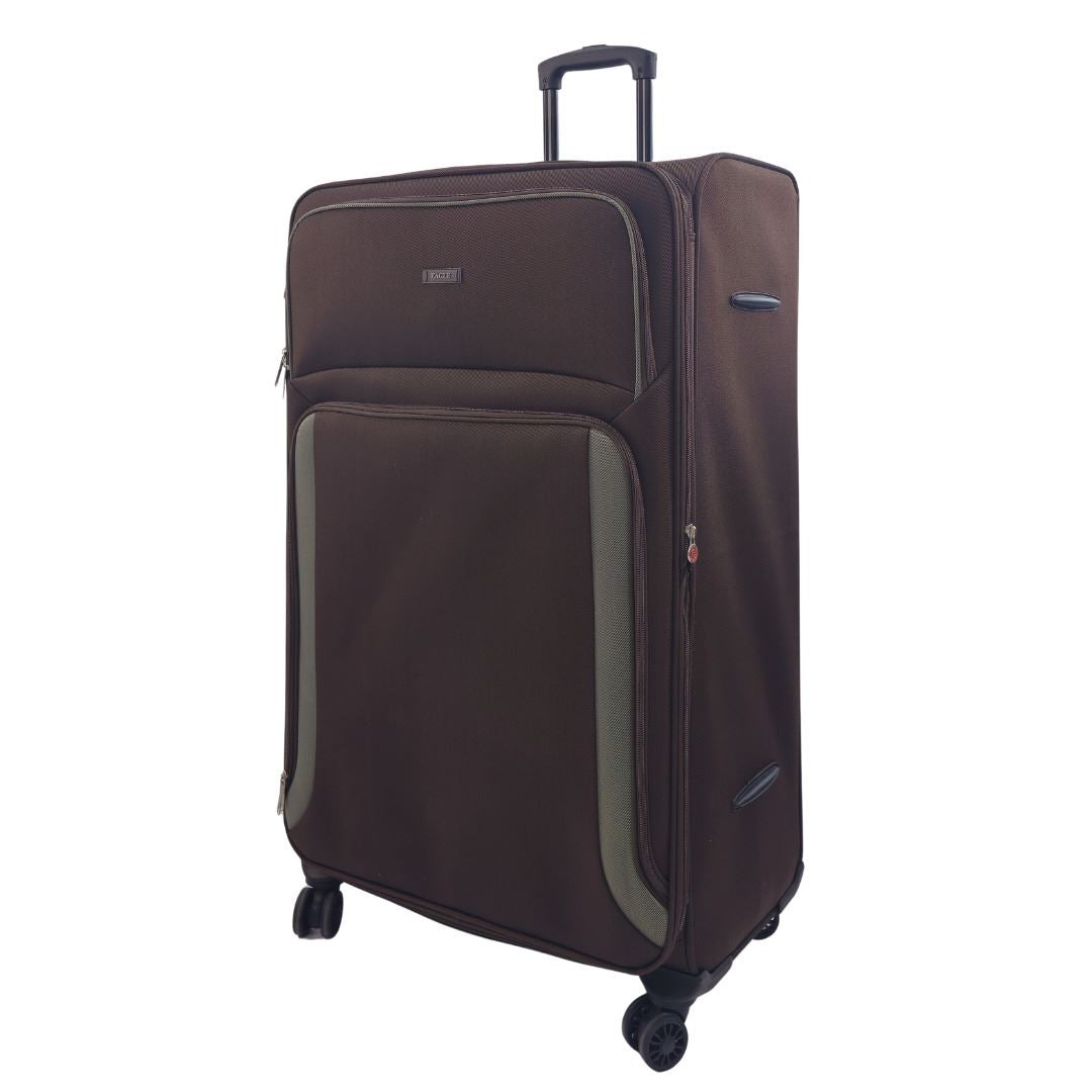 Ashland Extra Large Soft Shell Suitcase in Brown