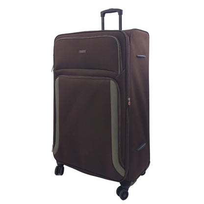 Ashland Extra Large Soft Shell Suitcase in Brown