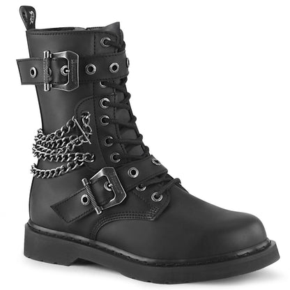 Demonia Bolt 250 Black Vegan Leather Mid-Calf Boots