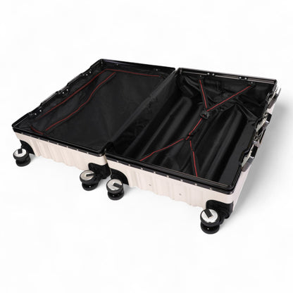 Hardshell Pink Suitcase Set Robust 8 Wheel Luggage Cabin Case Bag - IL-PC-ALLOY-WHITE