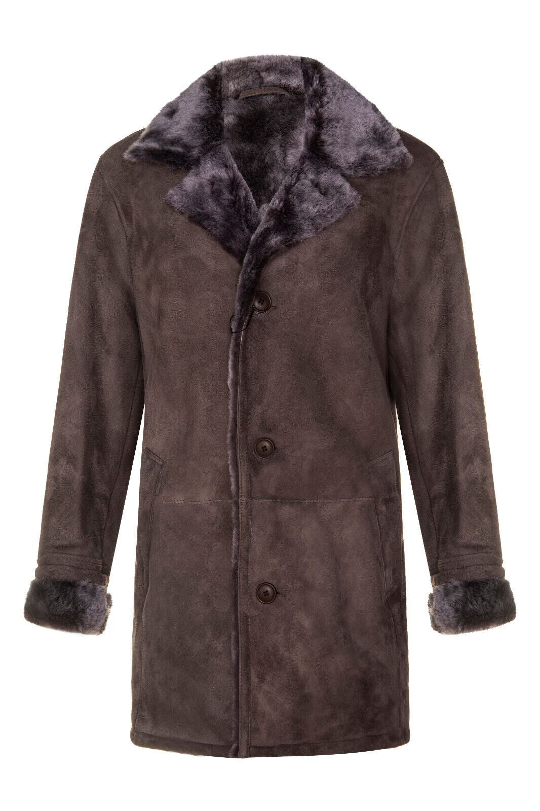Mens Suede Sheepskin Classic Car Coat-Littlehampton