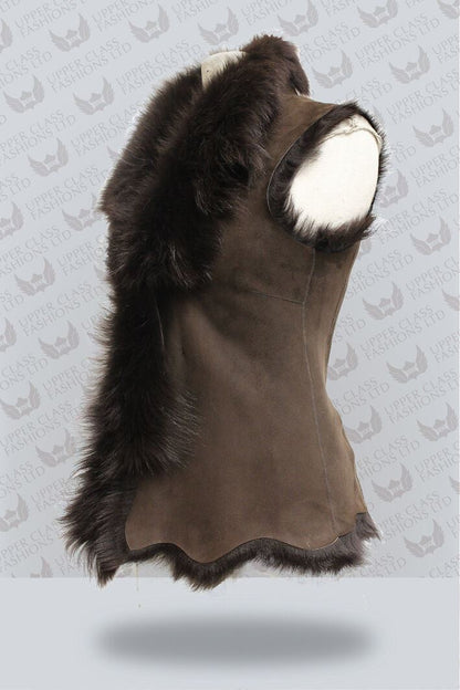 Womens Warmer Toscana Sheepskin Short Gilet-Seaham
