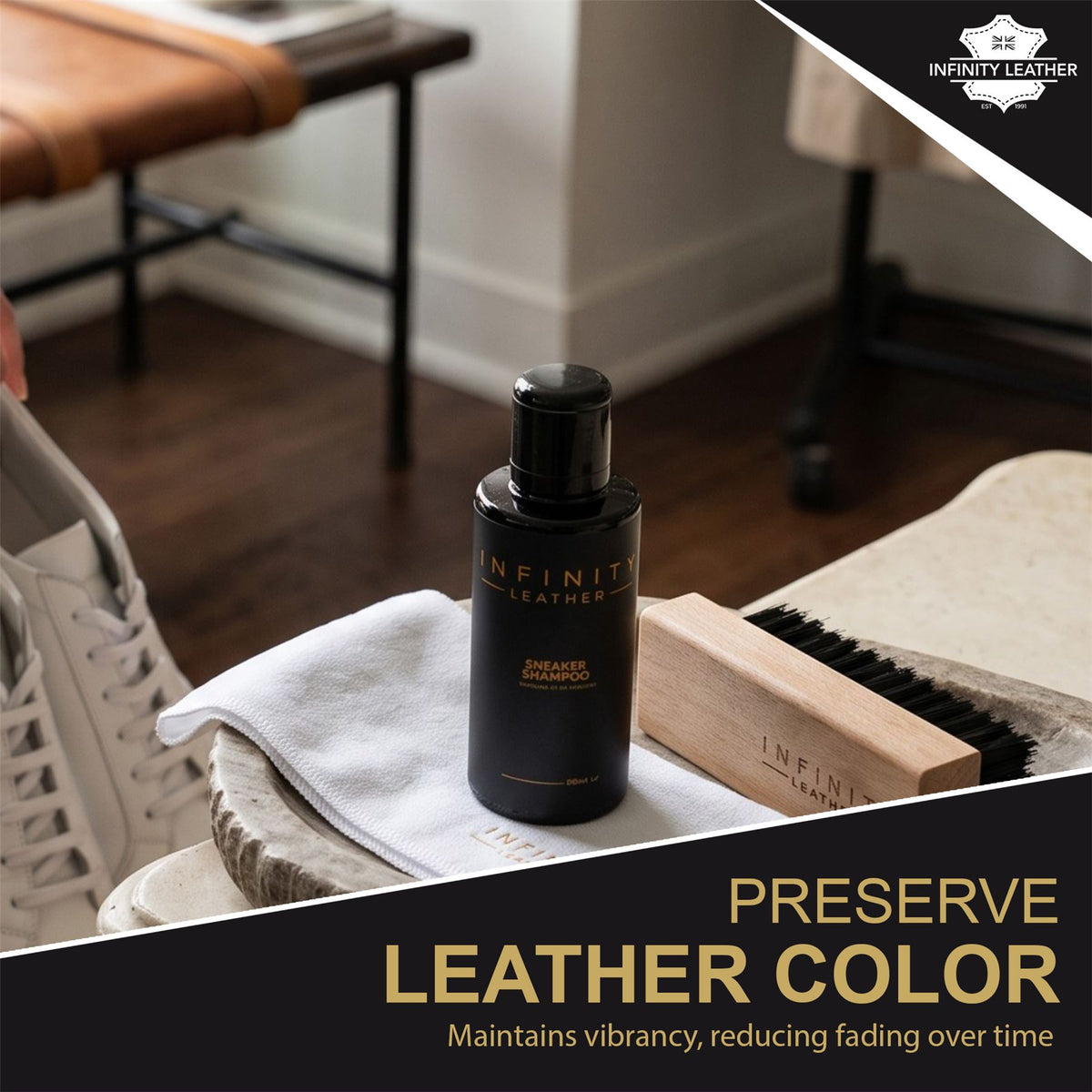 Sneaker Shampoo, Nylon Brush &amp; Glove Shoe Cleaning Kit