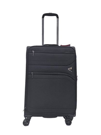 Lightweight Black Suitcases 8 Wheel Luggage Travel Holiday Bag