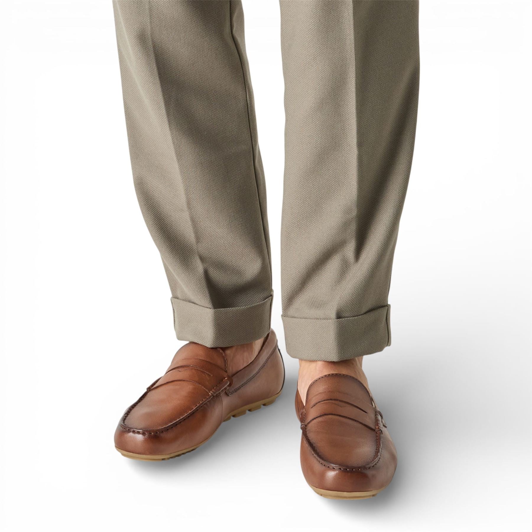 Tamaris Mens Brown Leather Moccasin Loafers Casual Shoes