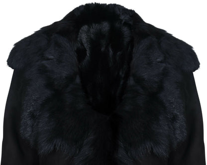 Womens Suede Toscana Sheepskin Trench Coat-Rochester